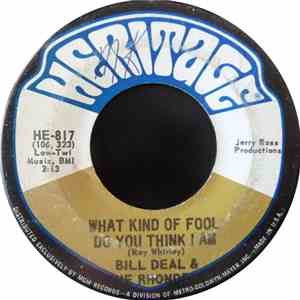 Bill Deal & The Rhondels - What Kind Of Fool Do You Think I Am download mp3 flac