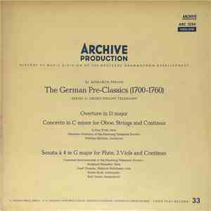 Georg Philipp Telemann - Overture In D Major - Concerto In C Minor For Oboe, Strings And Continuo - Sonata A 4 In G Major For Flute, 2 Viols And Continuo download free